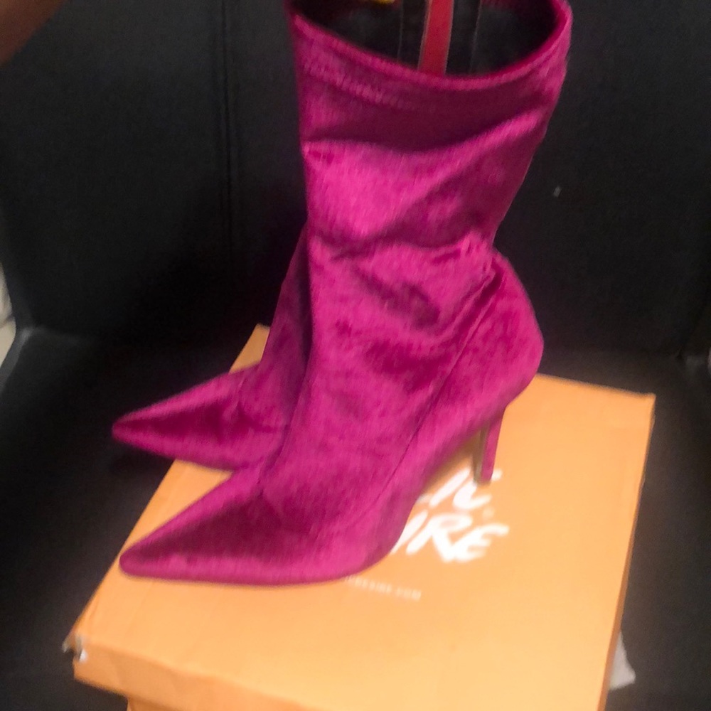 Public Desire velvet bootie